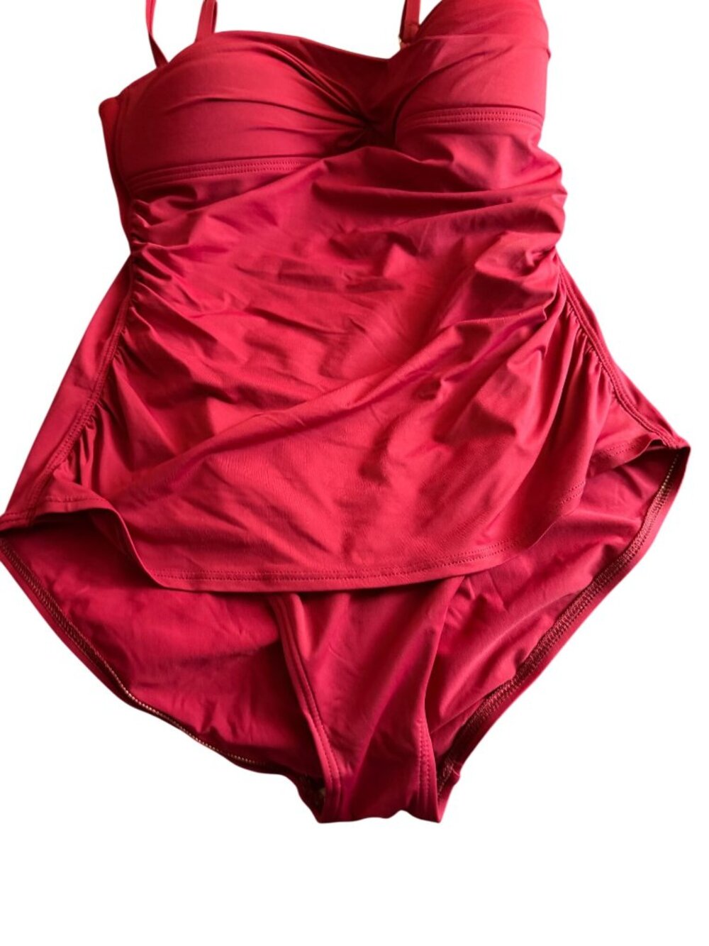 Tommy Bahama Womens Raspberry Swim Bathing Suit Rauch Twist Top Slim Straps 12 - Picture 4 of 11